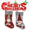 Claus Santa Christmas Stocking Holiday Decoration Candy Gift Bag Material Fabric