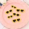 Bag of 100 Round Summer Heart Sunglass Flat Back Resin Cabochons DIY Craft for Souvenirs Artificial Style