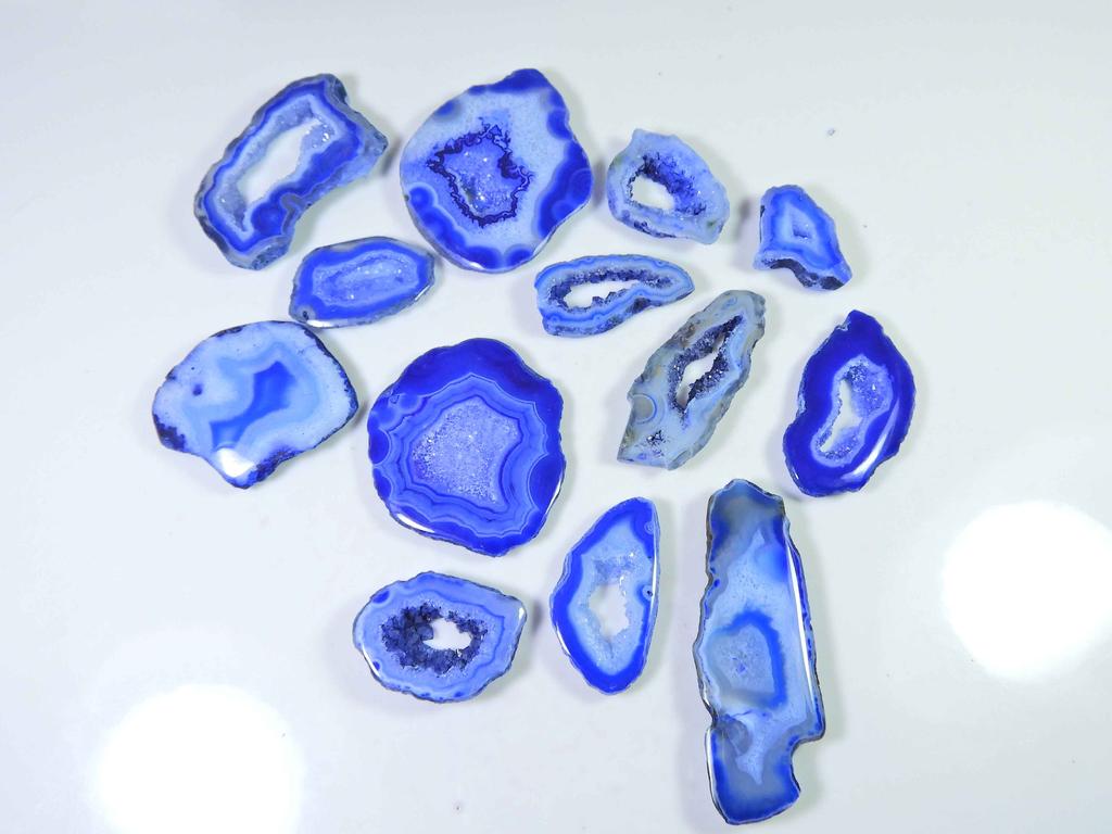302Cts. Natural Solar Druzy Agate Cabochon Loose Gemstone 14Pcs Lot 25-34MM RQ-1445
