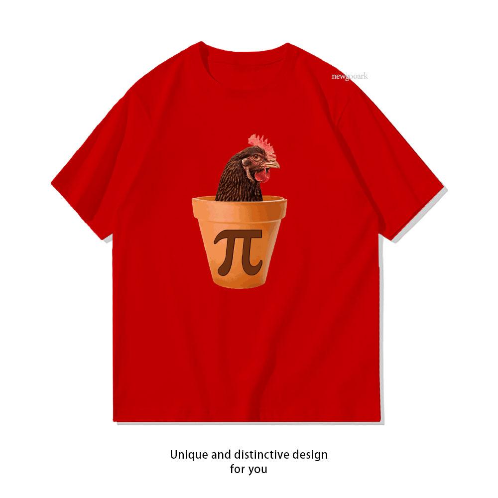 Chicken Pot Pi Essential TShirt Women Unisex Casual Cotton Graphic T Shirts Creative Streetwear Classic Aesthetic