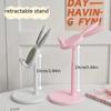 Rabbit Bunny Phone Holder Adjustable Lazy Bracket Telescopic Lifting Phone Holder Pink Multi-angle Desktop Mobile Phone Bracket
