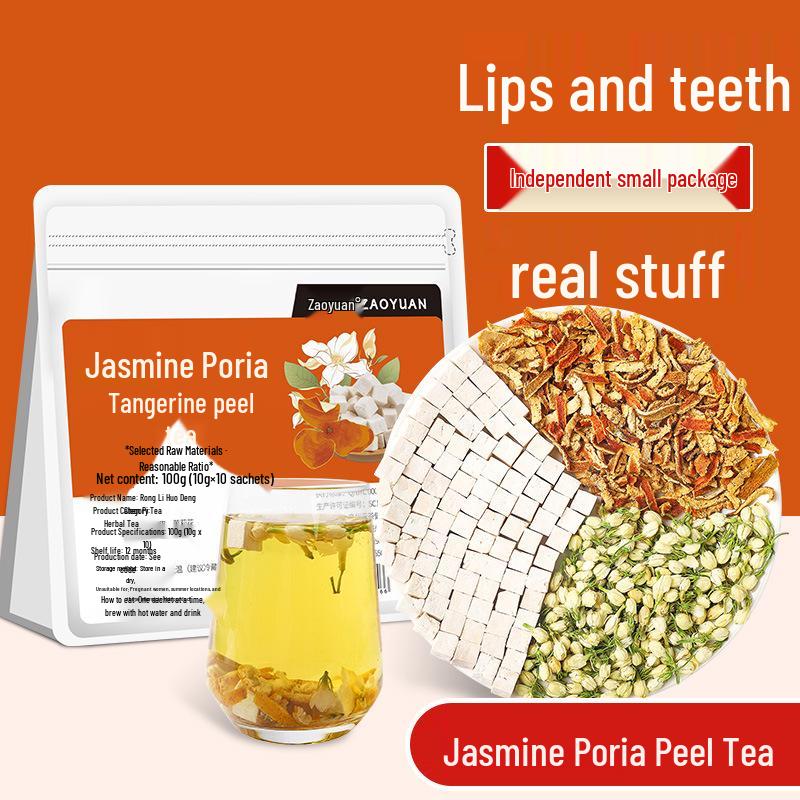 Jasmine Peel Poria Green Tea - Individually Packed, Hot or Cold Brew
