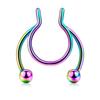 Unisex Fake Diaphragm Gifts Colorful Nose Ring Jewelry Stainless Steel Nose Ring Clip Homosexual Only 1pcs