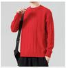 Men's Diamond Jacquard Alpaca Wool Crew Neck Sweater - Skin-Friendly Casual Pullover for Autumn and Winter