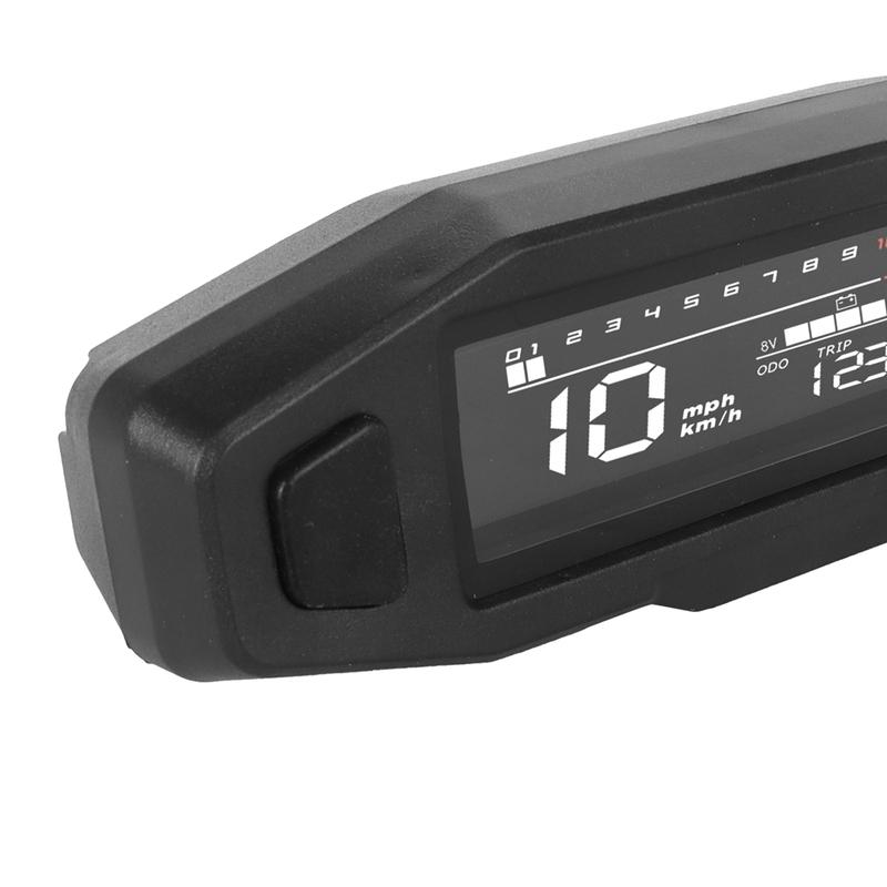 AD Universal Motorcycle Speedometer Digital Speed Meter LED Tachometer Dashboard Instrument Panel Meter LCD Display Y Bracket