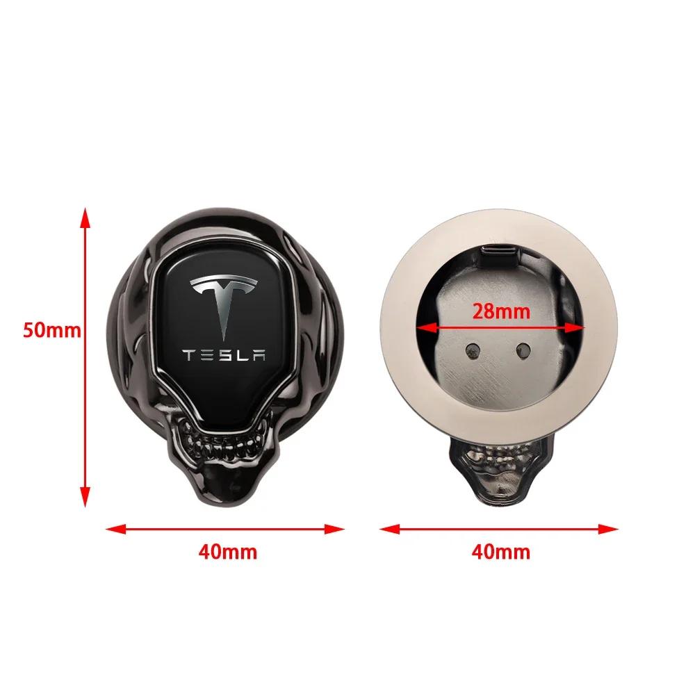 Bilklistermärke 2025 Ny Tesla 1 ST Skyddskåpa Klistermärke för Bilens Motor Start/Stopp-knapp Auto Tillbehör För Tesla Model 3 Model S