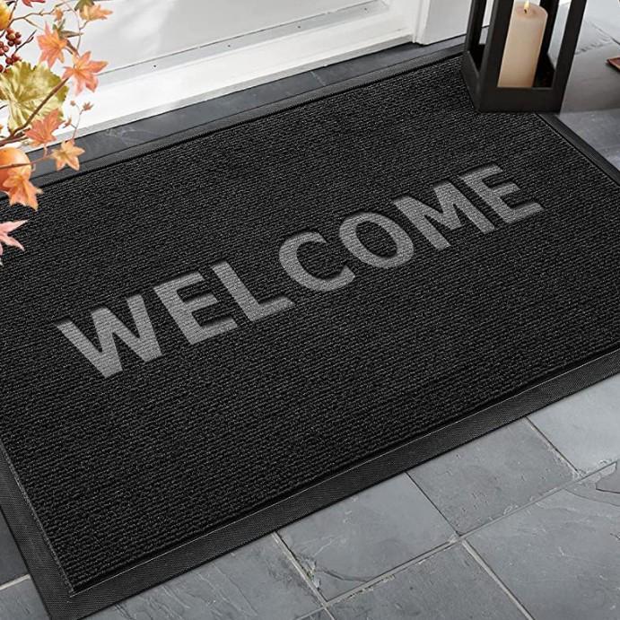 

Противоскользящий уличный резиновый коврик для двери - Грязеотталкивающий высококлассный входной ковер для дома. 60 x 90 cm