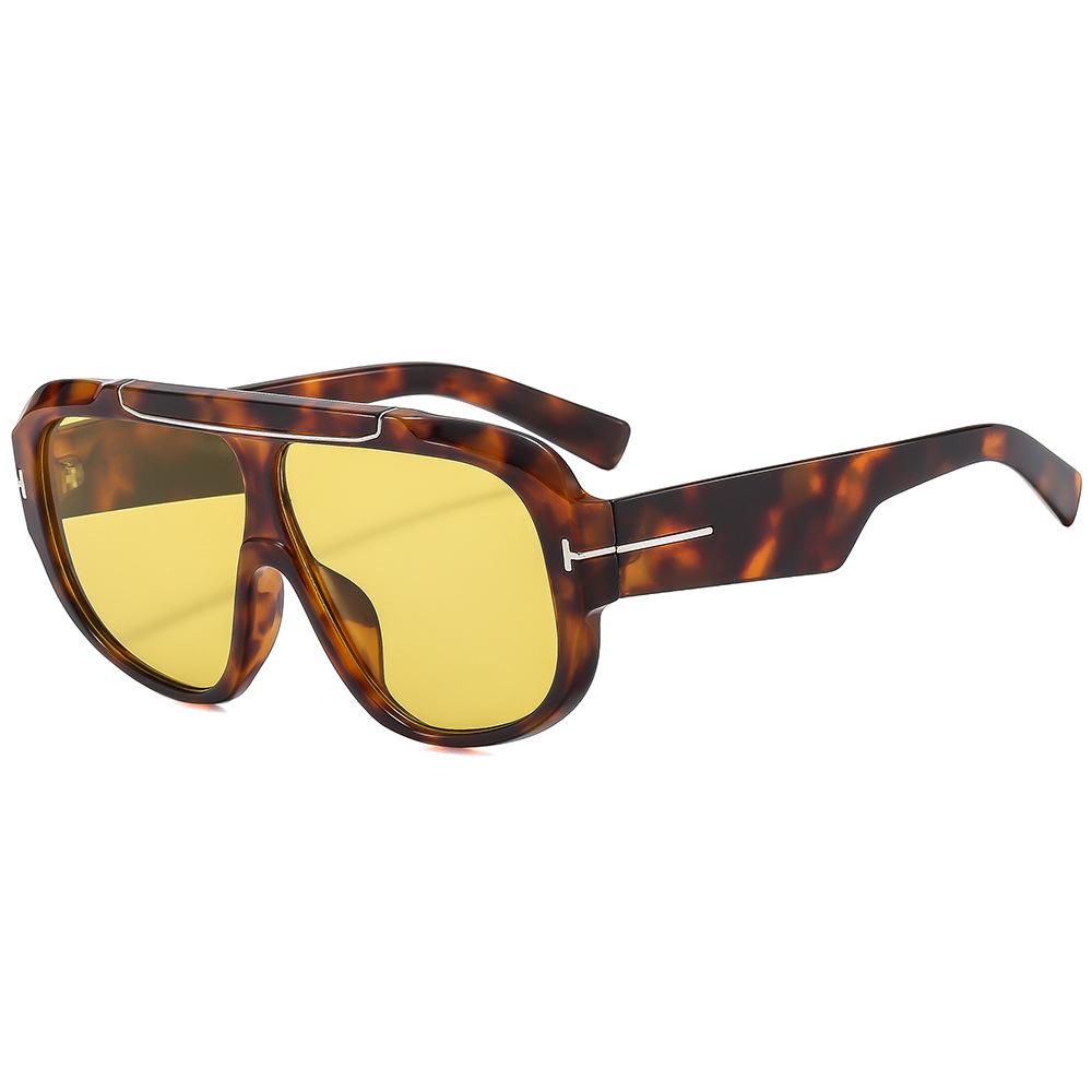 New Vintage Big Frame Eyeglasses Trend Oversized Pilot Sunglasses Women Men Luxury Designer Glasses Punk Driving Shade Uv400