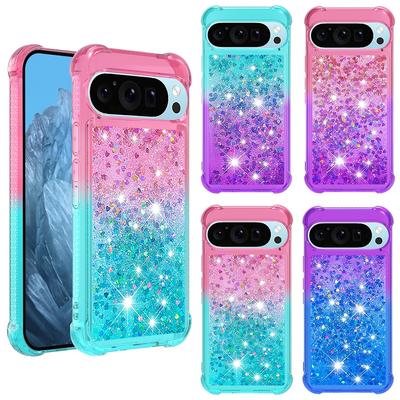 Coque de téléphone de luxe avec strass scintillants pour Google Pixel 9, 8 Pro, 8A, 7A, effet cascade flottante, protection complète, souple, accessoire