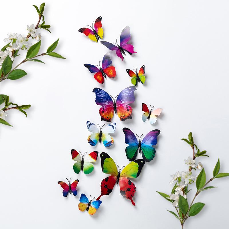 High-End 3D Butterfly Wall Stickers for Living Room & Bedroom Decor