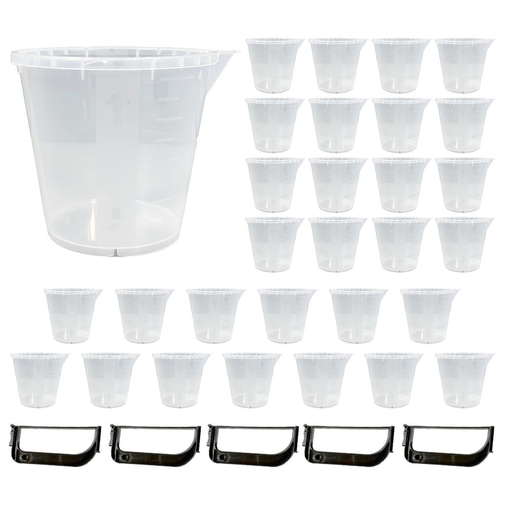 30pcs 400cc/600cc Measuring Pitcher Large Capacity Plastic Food Measuring Cups Multi-Purpose Kitchen Cooking Baking Accessories