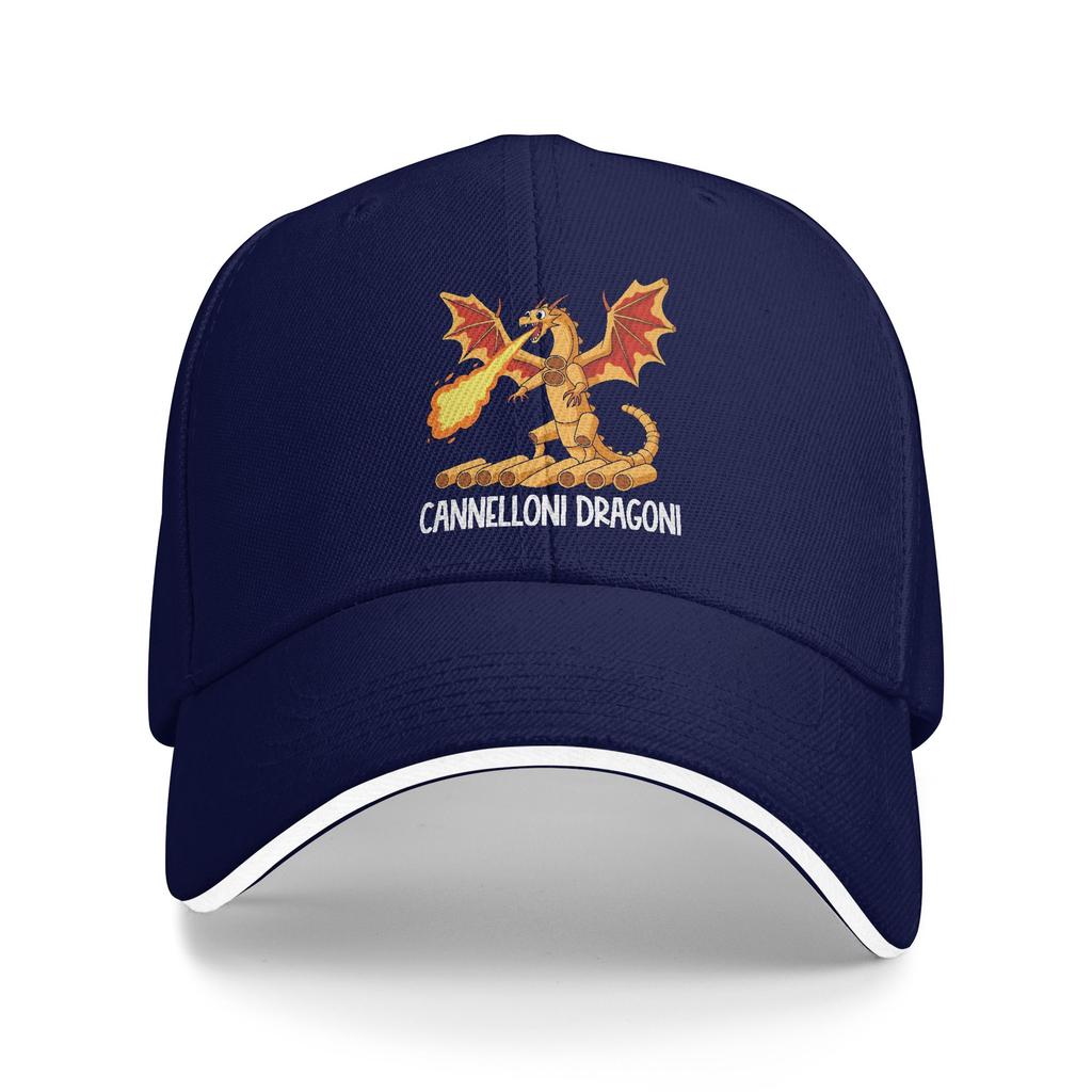 Italian Brainrot Characters Cannelloni Dragoni Hunting Camping Hip Hop Hats For Couple Women Street Style Snapback Cap