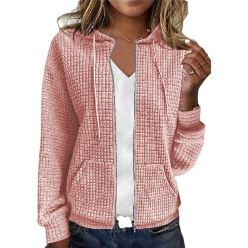 Women S Zip Up Hooded Long Sleeve Sweatshirt Coat