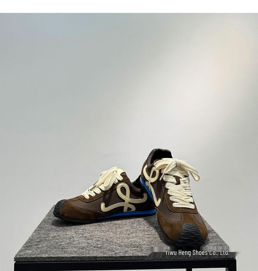 Pantofi de antrenament pentru bărbați 2025 cu șireturi, tip gheată joasă, stil german - La modă, stil Forrest Gump, talpă moale, îmbrăcăminte sport versatilă și casual