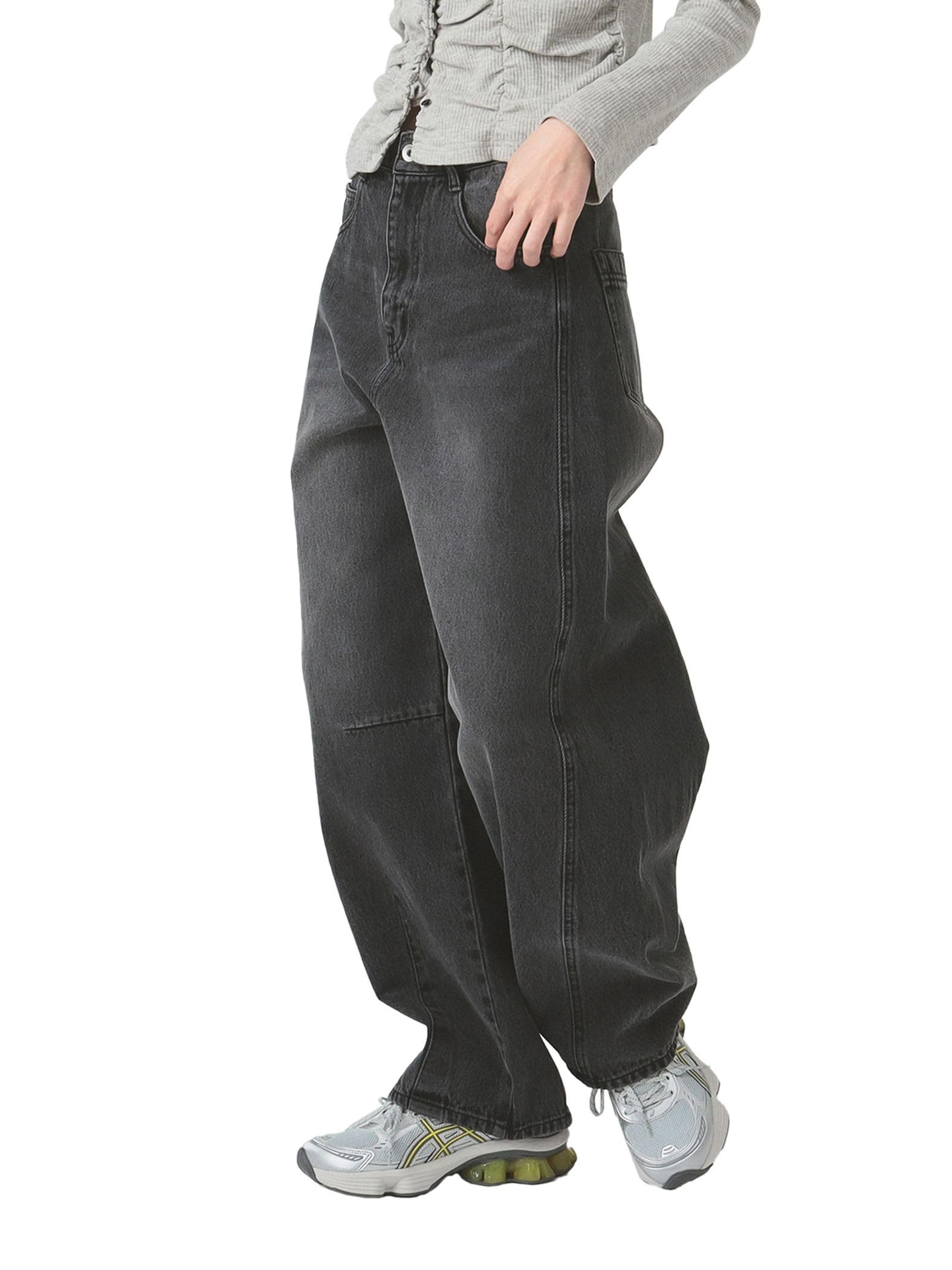 

Ray Beams Women s Denim Barrel Jeans Pants, Black 0