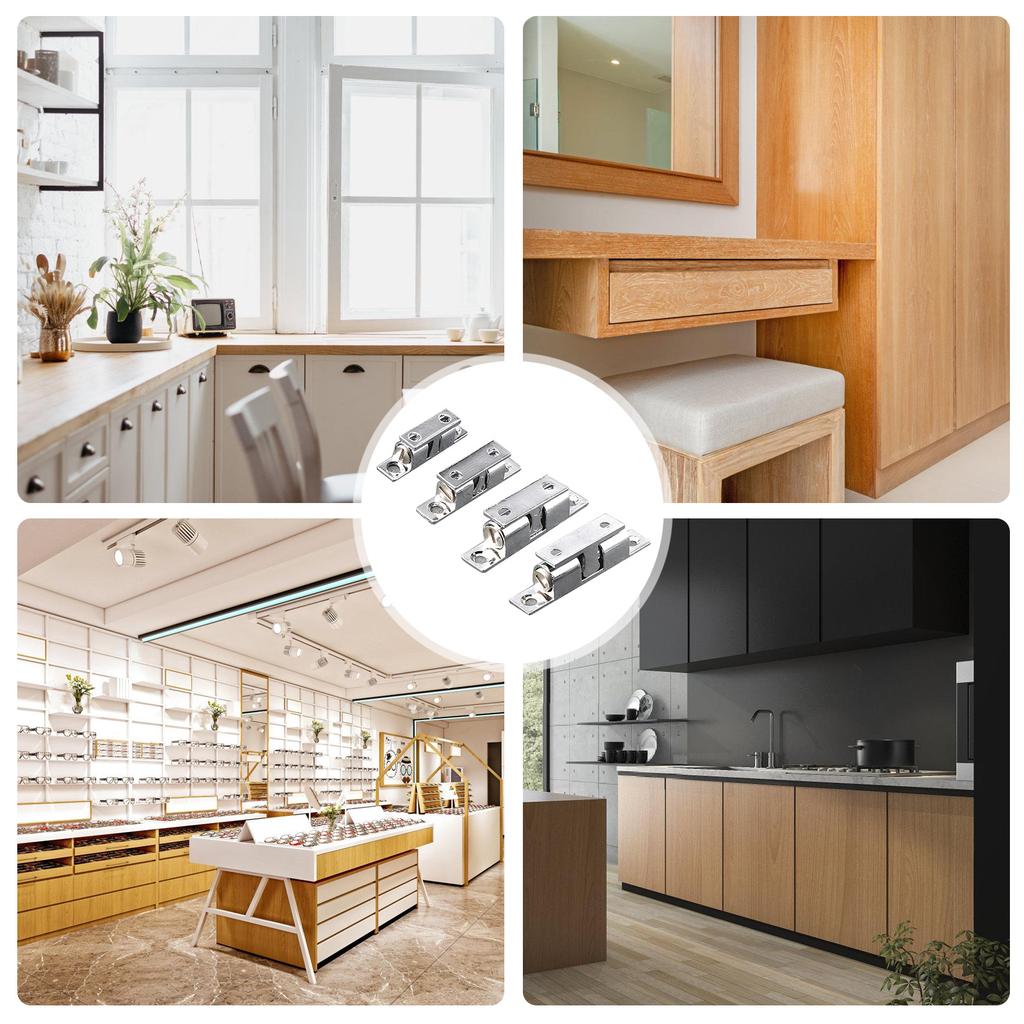12Pcs Double Ball Tension Roller Catch Latch Cabinet Door Catch Zinc Alloy Closet Ball Tension Latch Easy to Install