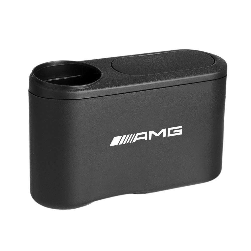 

ABS Hanging Car Trash Can Garbage Dust Case Press Cover Cup Holder For Mercedes Benz AMG W124 W202 W203 W204 W210 W211 W212 W220