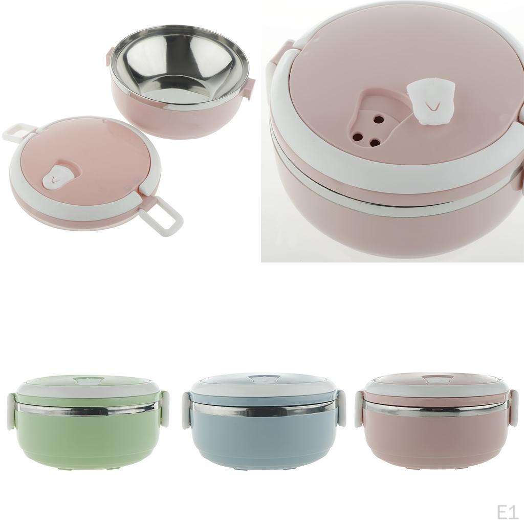 Stainless Steel Food Fruit Container Bento Boxes Pink/Green