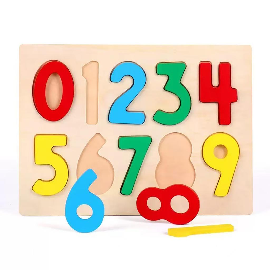 Early Childhood Education Capital Letter Matching Puzzle Baby Learning Digital Calculation Hand Grasping Puzzle Board Educational Toy