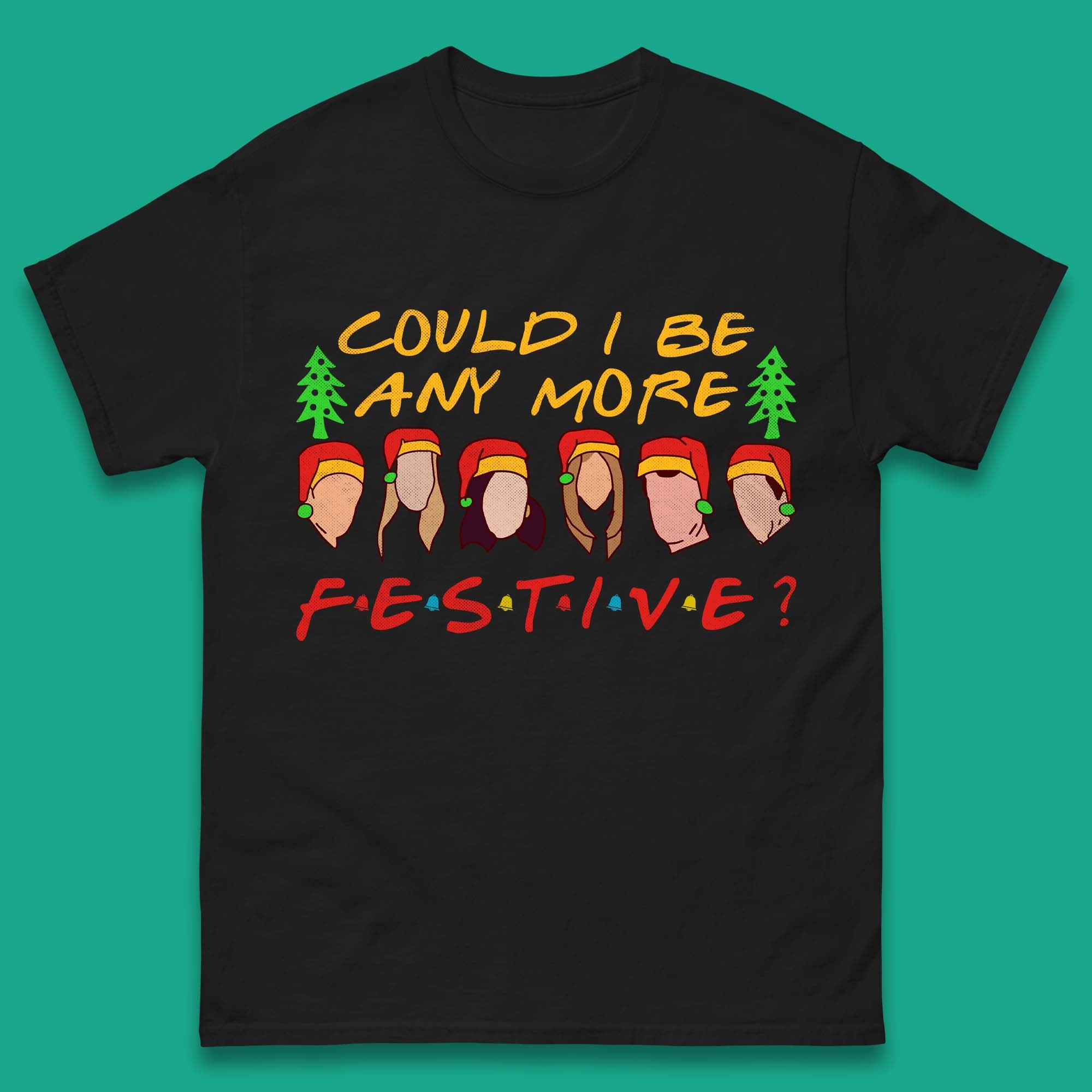 Friends Inspired Christmas Mens T-Shirt Womens Tops Tees S