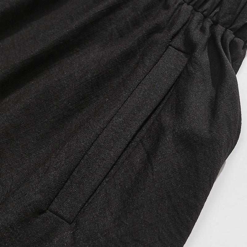 Men Harajuku Harem Pants 2024 Mens Summer Cotton Linen Joggers Pants Male Vintage Chinese Style Soild Color Calf-lenght Trousers
