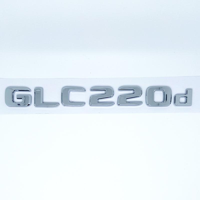 HUUML1 3D ABS Chrome Black Letters GLC260 GLC300 GLC350 GLC220d GLC350e 4Matic Emblem for Benz GLC X253 Car Trunk Logo Sticker