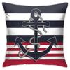 1pc Modern Nautical Anchor Pillowcase, Suitable for Home Sofas, Cars, Bedrooms, Coastal Areas, Boats. Comfortable and Soft, Single-sided Print. Suitab