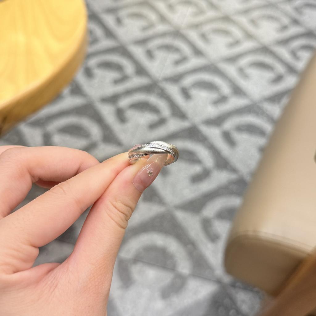 Medieval Brushed Rotating Twist Diamond Ring Women'S Open Finger Ring Jewelry