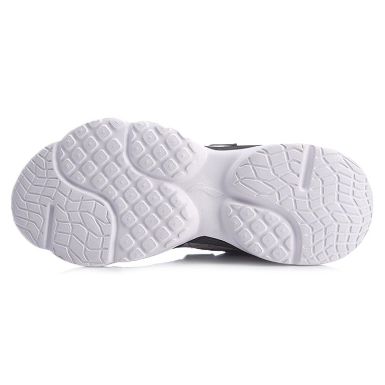 Li Ning Classic Non-Slip Shock Absorbing Durable Low-Top Kids Running Shoes Kids Running Shoes Black White Red YKCQ162-1