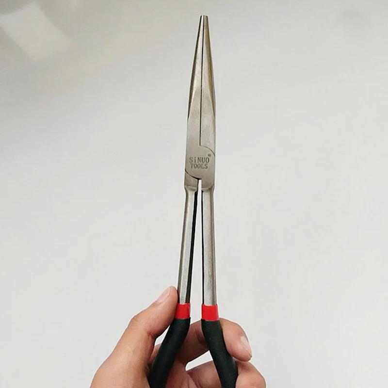 1 Stück breite Flachzange, Nylon-Glattschnabelzange, handgefertigtes Reparaturwerkzeug, Drahtbiegen