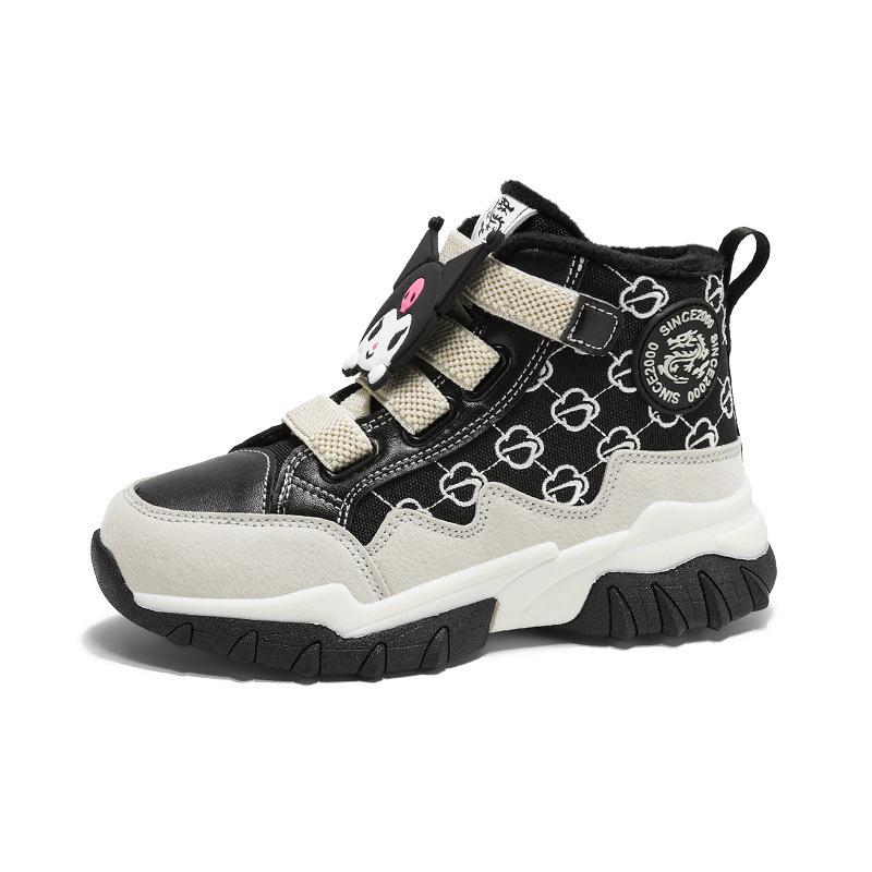 Sneakers in Cotone Foderate in Velluto per Bambini - Autunno/Inverno 2025, Calde, Antiscivolo, Suola Morbida, alla Moda per Bambini e Bambine