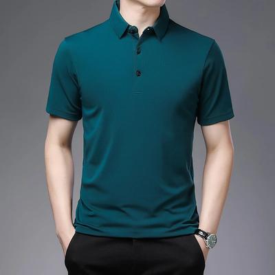 2026 Men's New Solid Color Business Casual POLO Shirt Summer Fashion Casual Short Sleeve Comfortable and Breathable Top