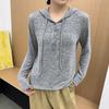 Women's Slimming High Elasticity Knitted Hoodie - Autumn/Winter Style, Warm Long Sleeve Casual Top