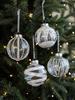 8cm Acrylic Transparent Christmas Tree Ornament Ball