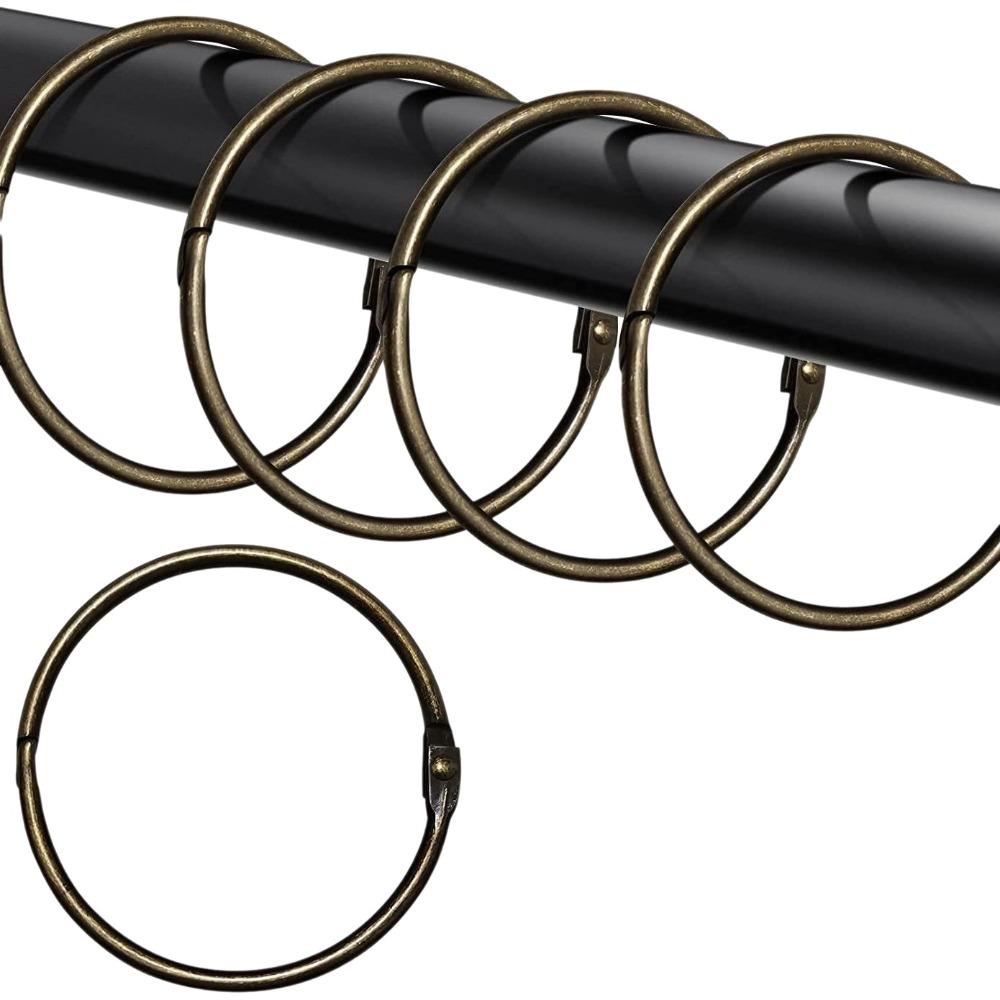 12PCS Circular Shower Curtain Hooks Rust Proof Curtain Rings Curtain Hang Holder Curtain Rod
