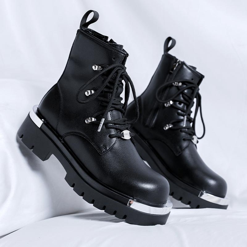British Fashion Boots for Men Casual Winter Shoes Sneaker Outdoor Boots Non Slip Work Shoe Men Motorcycle Short Boots Zapatillas