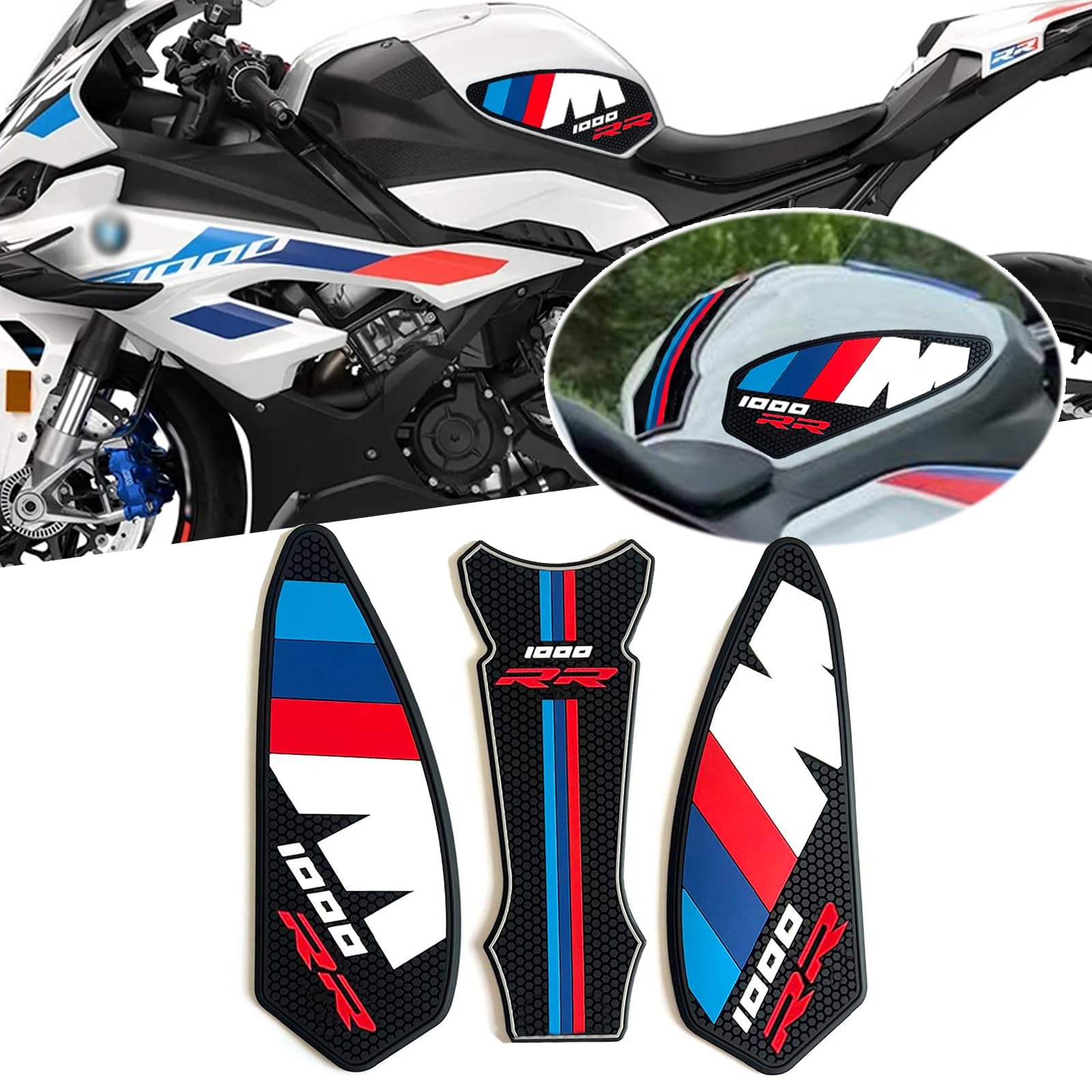 

HUANGCJCJ Motorcycle Side Tank Pads, Knee Pads, Protectors, Decals, and Traction Pads for S1000RR M1000RR 2019-2025 [Parallel Import]