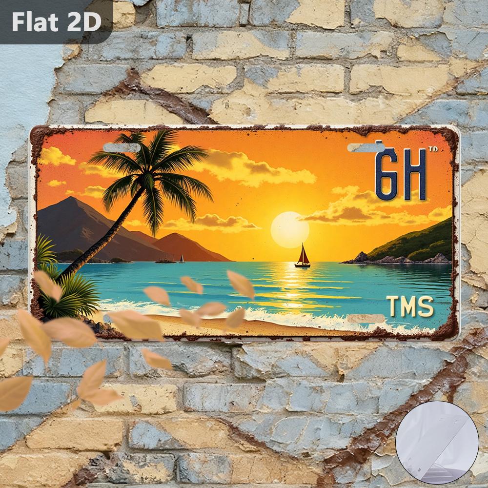 D Flat D Flat Printing pc Florence Cityscape Metal Sign for Decorationg Only Outdoor Wall Art ( ) Vint