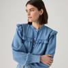 Levis Standard Sweet Cool Ruffle Denim Shirt Women Tops A8688-0021