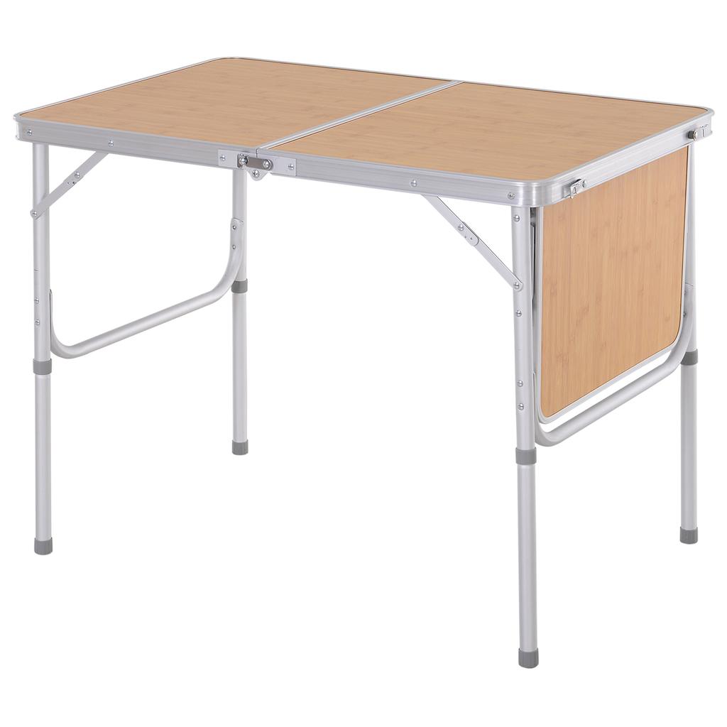 3ft Aluminium MDF-Top Folding Picnic Table Portable Camping Table