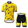 Summer Breathable Cycling Clothing Set Cartoon Deco Outdoor Cycling Clothing Road Bike Mountain Bike Cycling Short Sleeve Suit