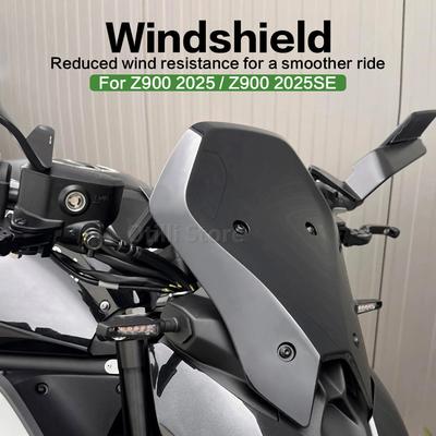 New Black Smoky Transparent For KAWASAKI Z900 Z 900 SE 2025 Motorcycle Accessories Sports WindScreen Windshield Visor Deflector