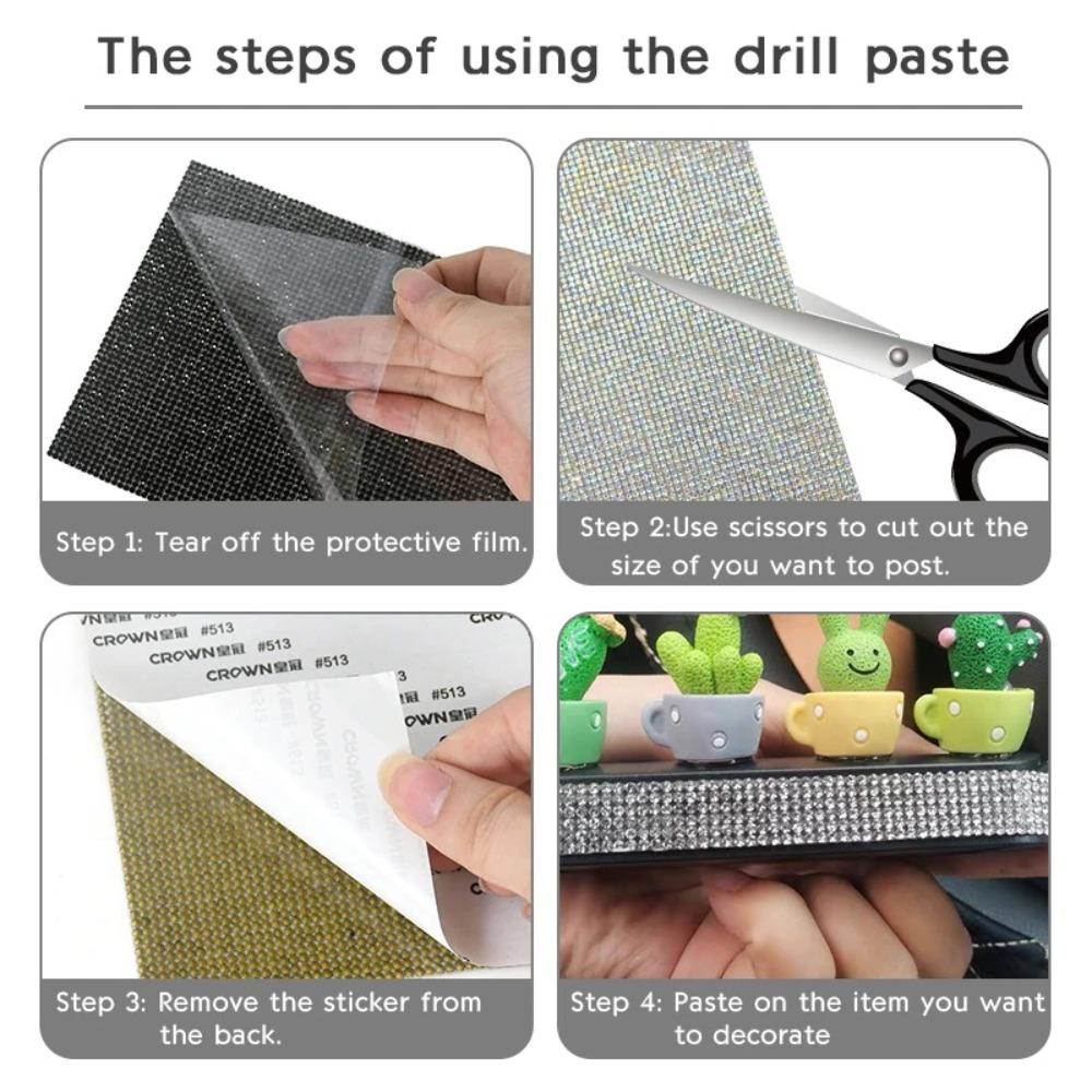 Self Adhesive Diamond Sticker DIY Clothes Decoration New Car Tablet Phone Decor Clothes