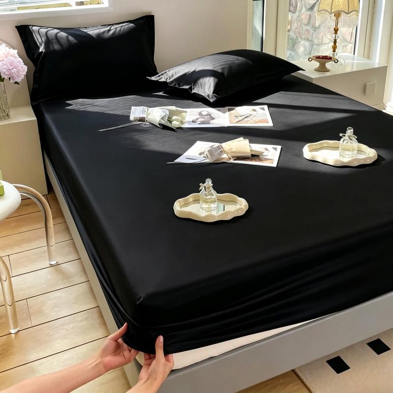 Solid Color Waterproof Mattress Fitted Sheet, Durable TPU Waterproof Backing Bed Cover, Smooth Breathable Bed Sheet for Home Hotel