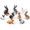 Lifelike Pvc Rabbit Figurine Collection Various Colors Ideal For Home Decor And Cakes