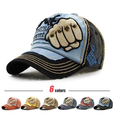 Șapcă de Baseball la Modă Sport în Aer Liber Șapcă Casual Pălărie de Soare Gorras Șepci Hip Hop Mărime Unică Reglabilă Unisex Rivet Fist Pată