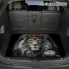 1Pcs Lion Pattern with Crown Car Trunk Mat with Anti Slip Cargo Liner Waterproof Rear Storage Protector Floor Mat for SUV Sedan
