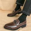 Retro Fashion Designer New Pointed Black Brown Green Casual Driving Shoes for Men Penny Loafter Formal Wedding Dress Homecoming