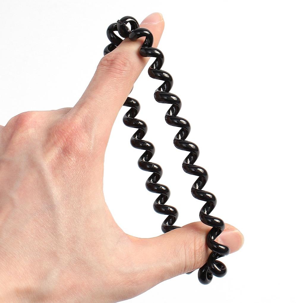 Dámské černé pružinky do vlasů 10dílná sada s elastickou gumičkou bez zanechávání stop