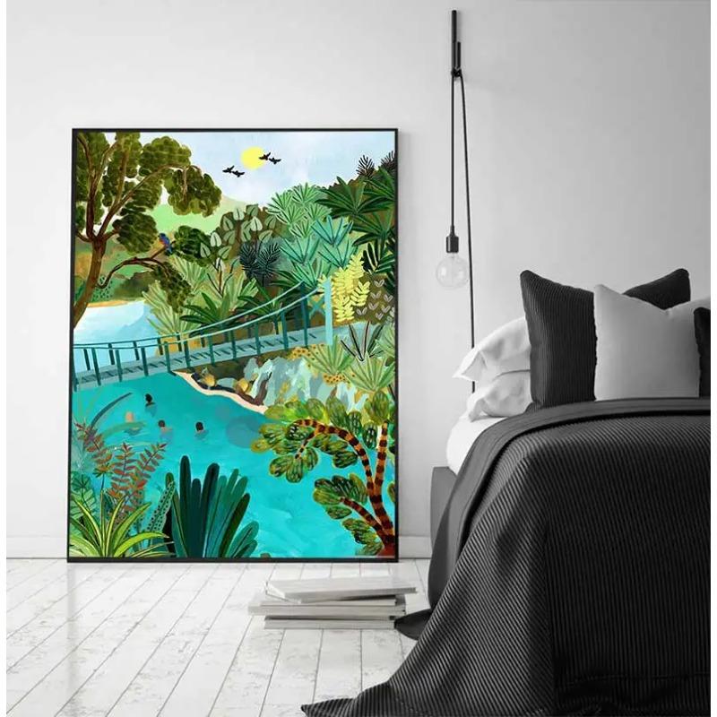 Landschaftsposter Neuseeland NZ Blue Pools Lake Tekapo Reisedrucke Berg Leinwandmalerei Wandkunst Bilder Heimbar Dekor